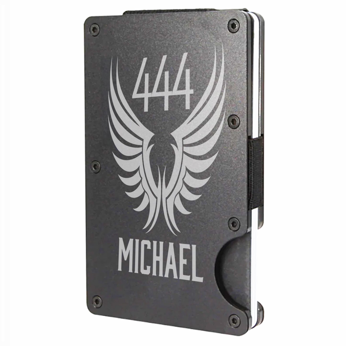 Guardian Angel Slim Minimalist RFID Men's Engraved Personalized Wallet