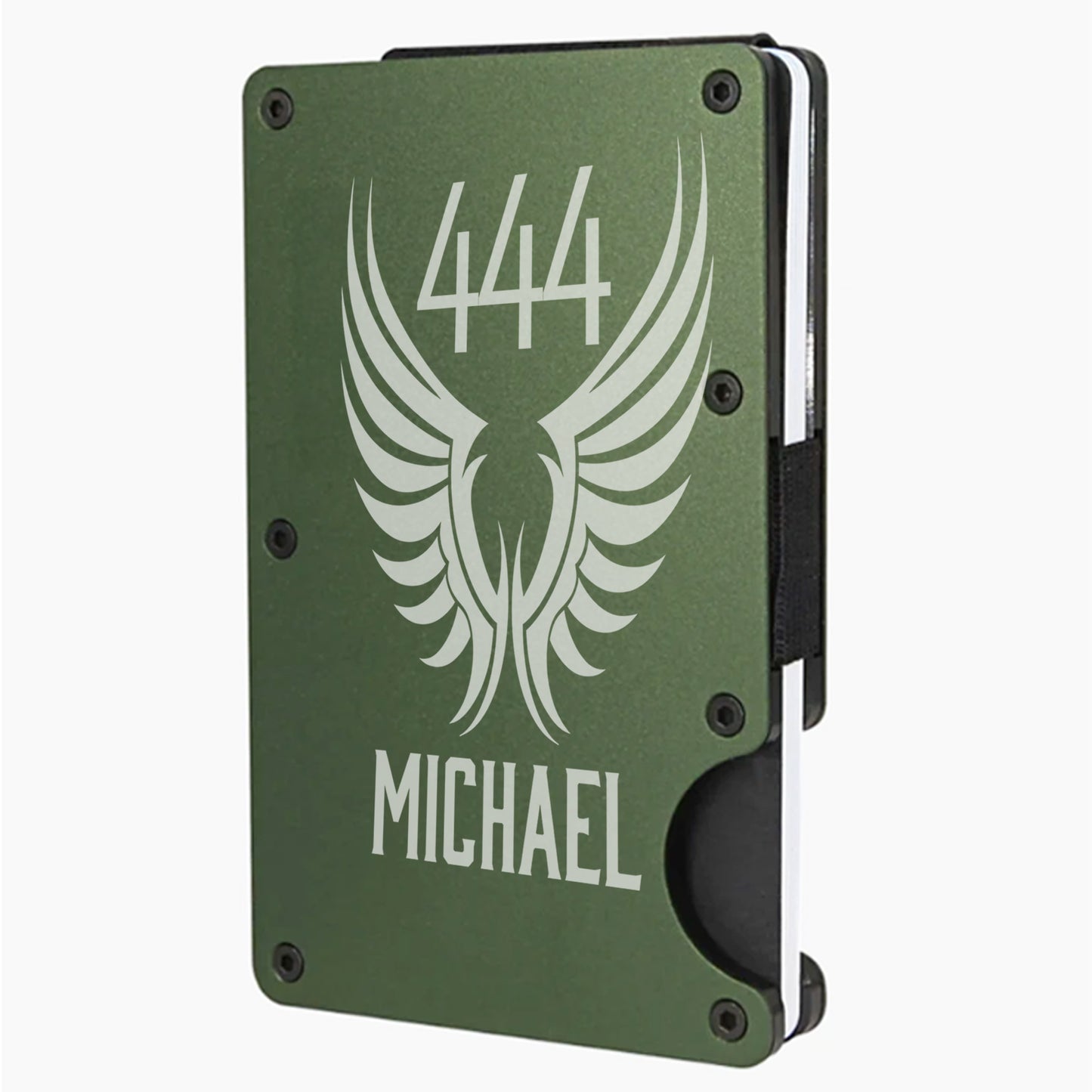 Guardian Angel Slim Minimalist RFID Men's Engraved Personalized Wallet