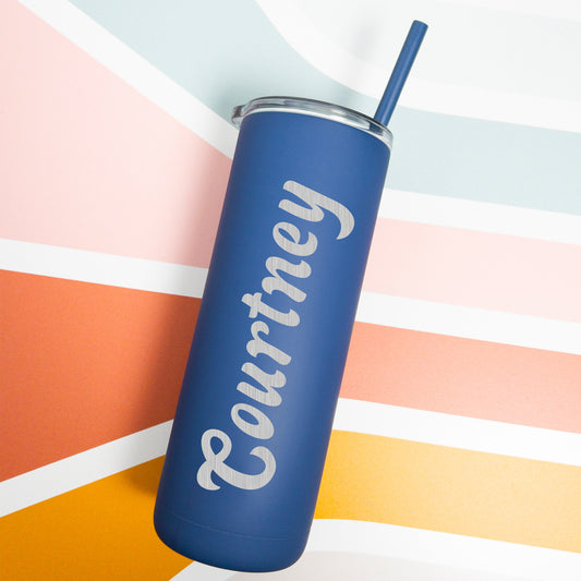 Retro Sips Personalized Engraved Soft Matte Tumbler 20oz