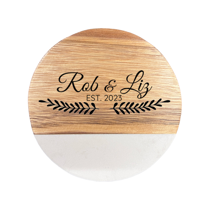 Home Sweet Home Marble and Wood Engraved Coaster Set of 4