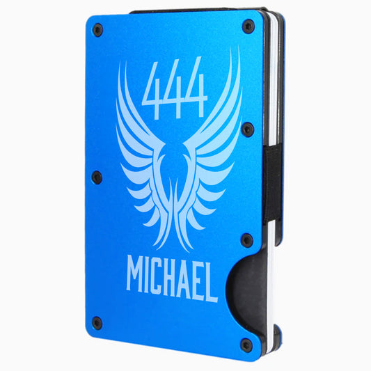 Guardian Angel Slim Minimalist RFID Men's Engraved Personalized Wallet