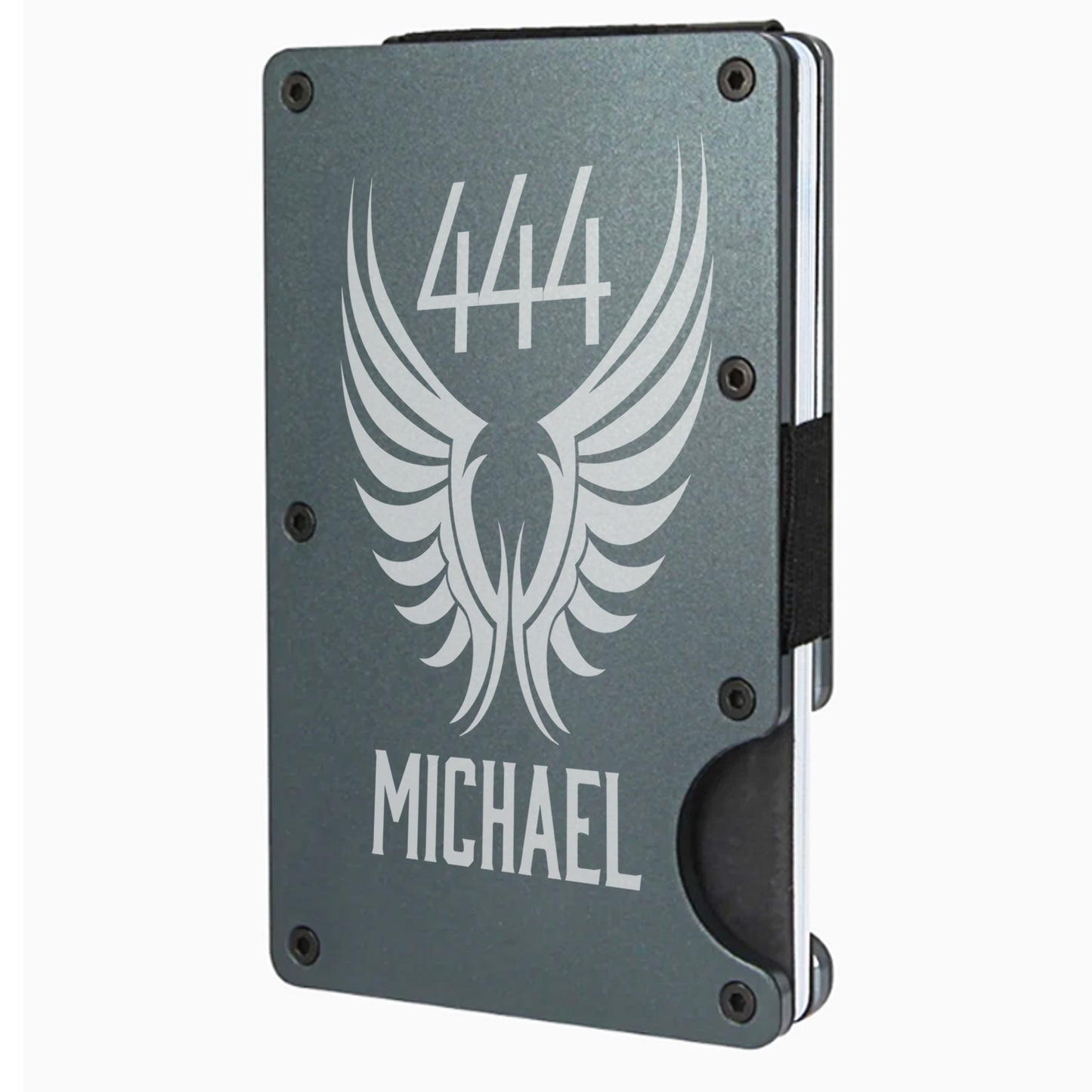 Guardian Angel Slim Minimalist RFID Men's Engraved Personalized Wallet