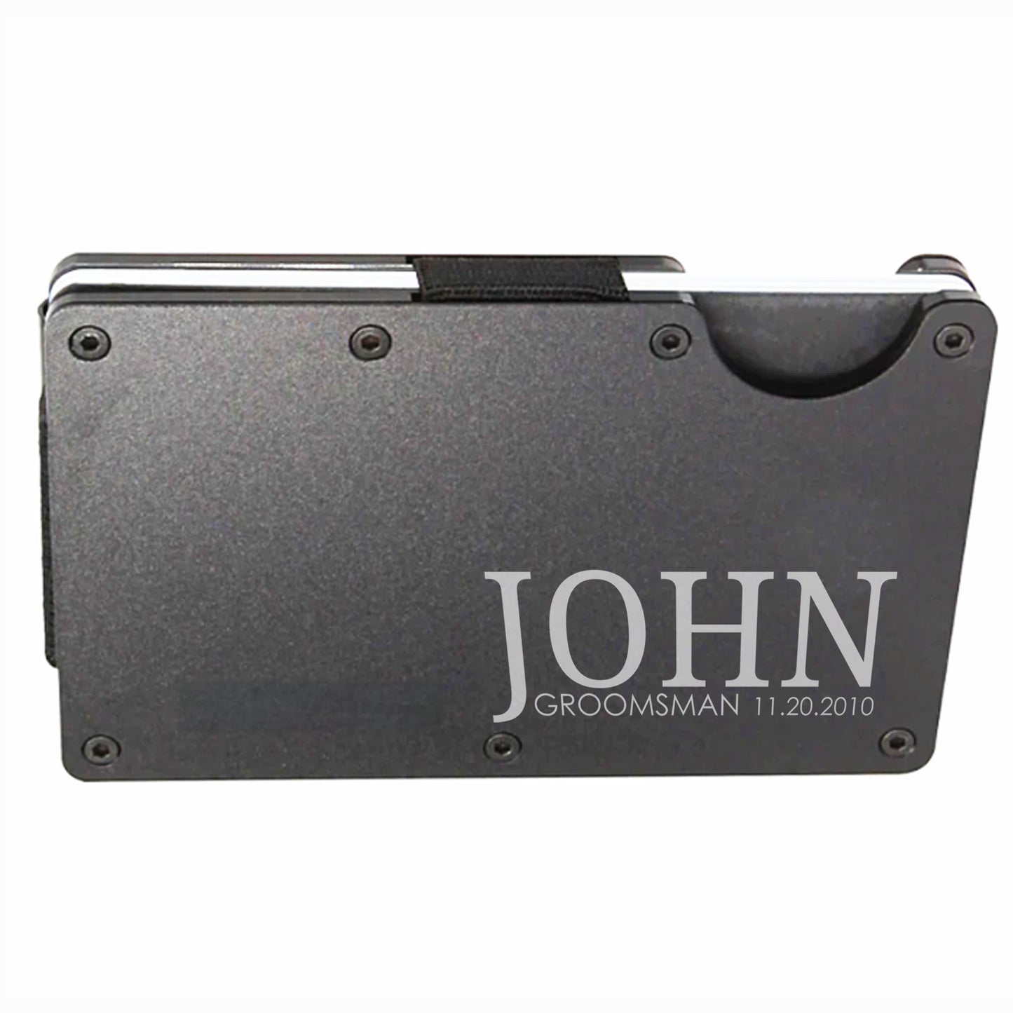 Groomsman Slim Minimalist RFID Men's Engraved Personalized Wallet