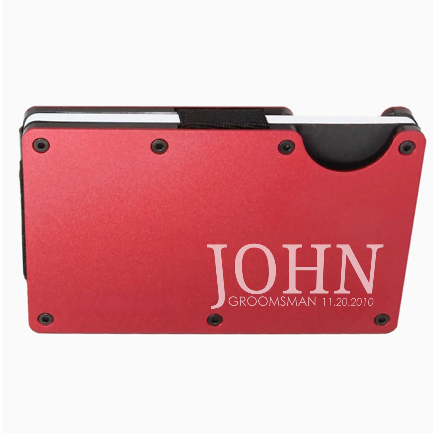 Groomsman Slim Minimalist RFID Men's Engraved Personalized Wallet