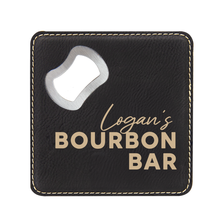 Bourbon Bar Bottle Opener Coaster