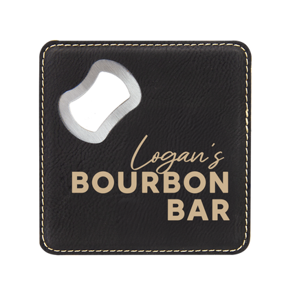 Bourbon Bar Bottle Opener Coaster