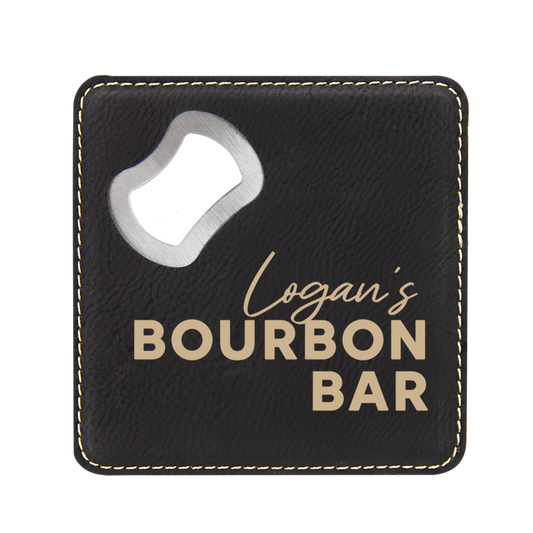 Bourbon Bar Bottle Opener Coaster