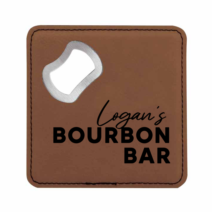 Bourbon Bar Bottle Opener Coaster