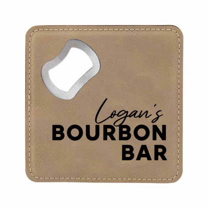 Bourbon Bar Bottle Opener Coaster