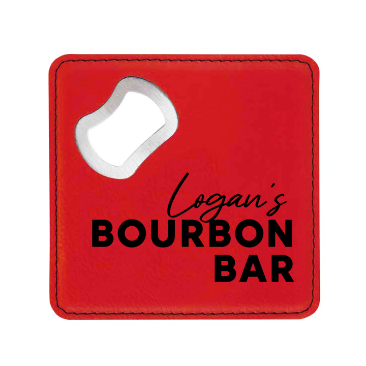 Bourbon Bar Bottle Opener Coaster