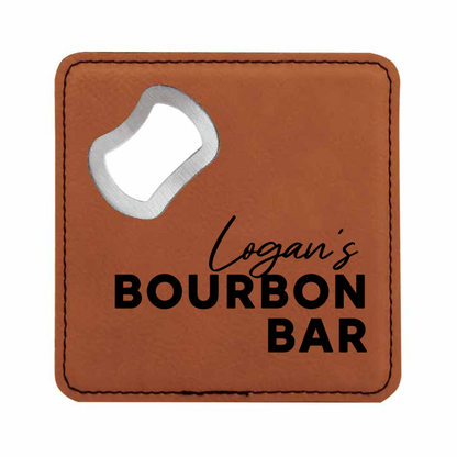 Bourbon Bar Bottle Opener Coaster