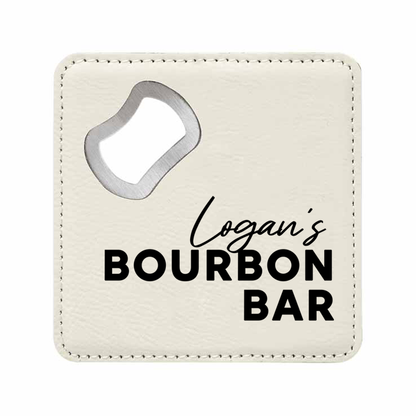 Bourbon Bar Bottle Opener Coaster