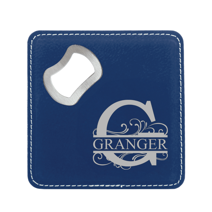 Entwined Monogram Bottle Opener Coaster