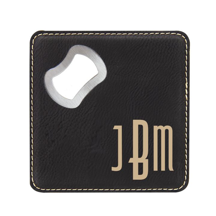 Only the Initials Bottle Opener Coaster