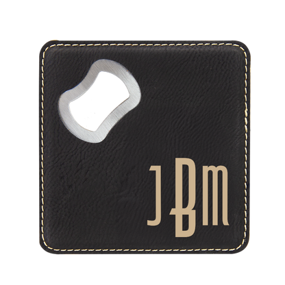 Only the Initials Bottle Opener Coaster