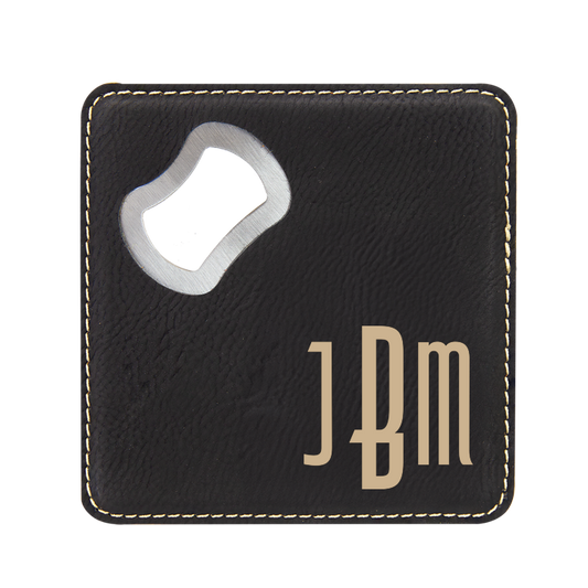 Only the Initials Bottle Opener Coaster