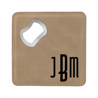 Only the Initials Bottle Opener Coaster