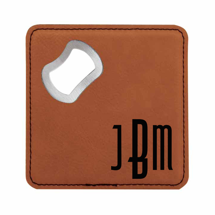 Only the Initials Bottle Opener Coaster