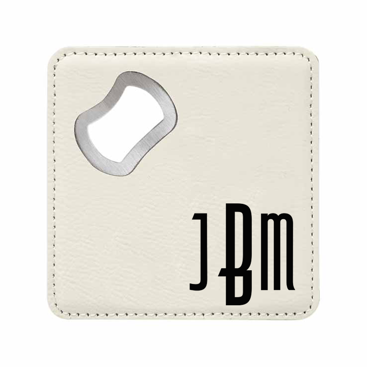 Only the Initials Bottle Opener Coaster