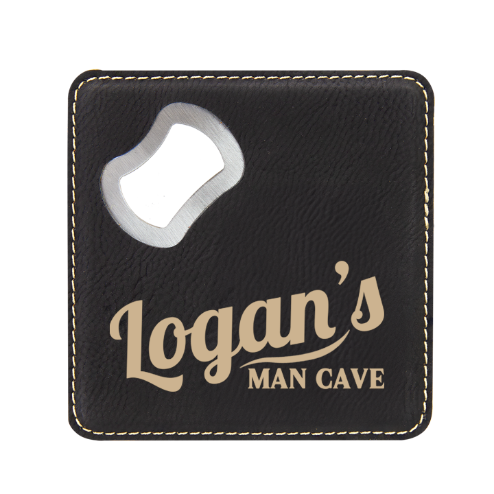 Man Cave Bottle Opener Coaster