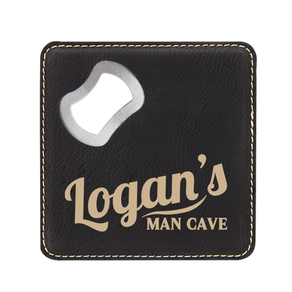 Man Cave Bottle Opener Coaster