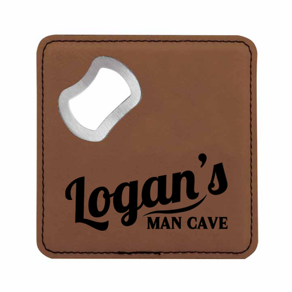 Man Cave Bottle Opener Coaster