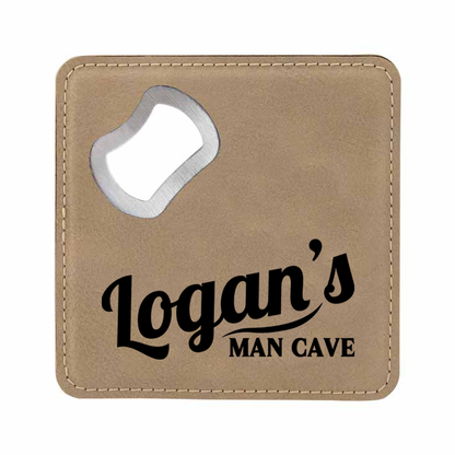 Man Cave Bottle Opener Coaster