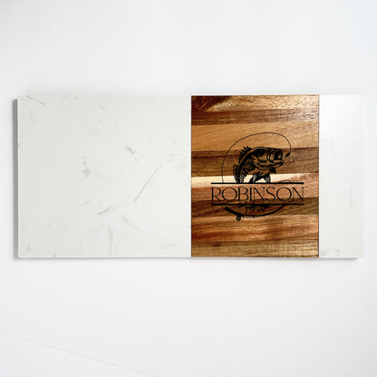 Wilderness Adventure Acacia Wood & Marble Serving Board