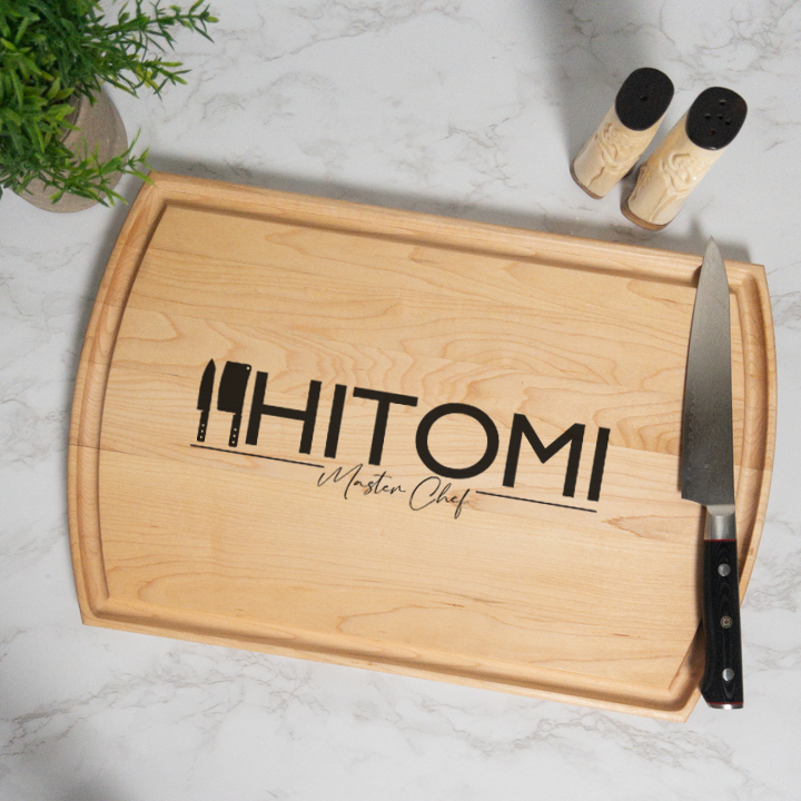 Master Chef Personalized Cutting Board with Juice Groove