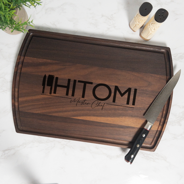 Master Chef Personalized Cutting Board with Juice Groove