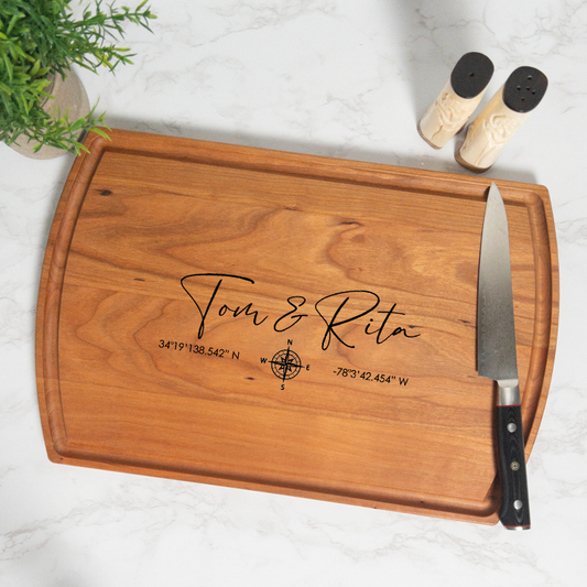 North Point Personalized Cutting Board with Juice Groove