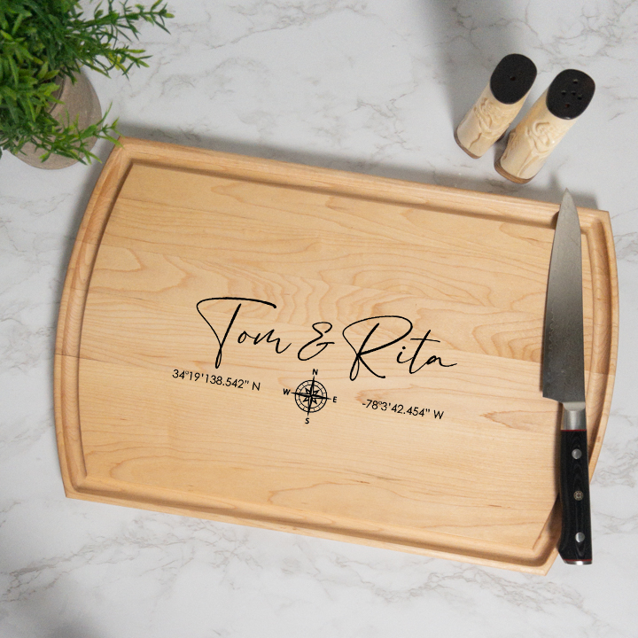 North Point Personalized Cutting Board with Juice Groove