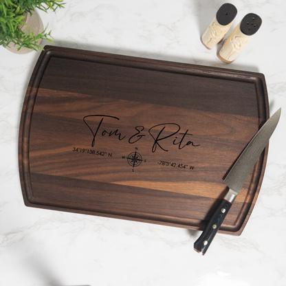 North Point Personalized Cutting Board with Juice Groove