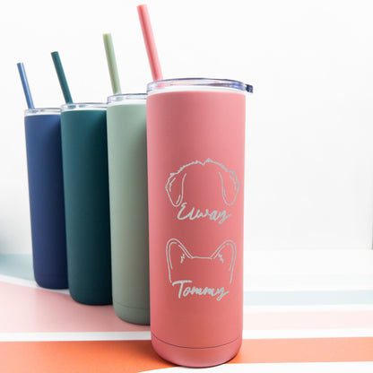 Pet Mama Custom Engraved Soft Matte Tumbler 20oz