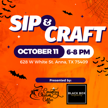 Sip & Craft Halloween Door Hanger