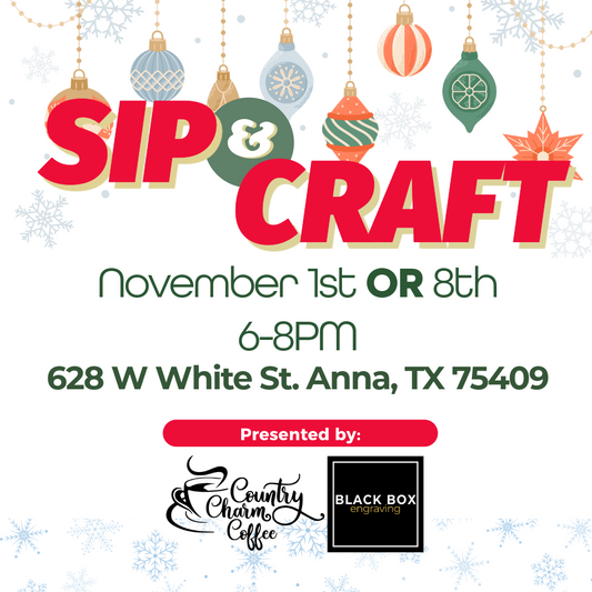 Sip & Craft Christmas Door Hanger