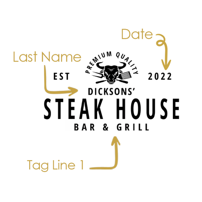 Steak House Personalized Cutting Board with Juice Groove