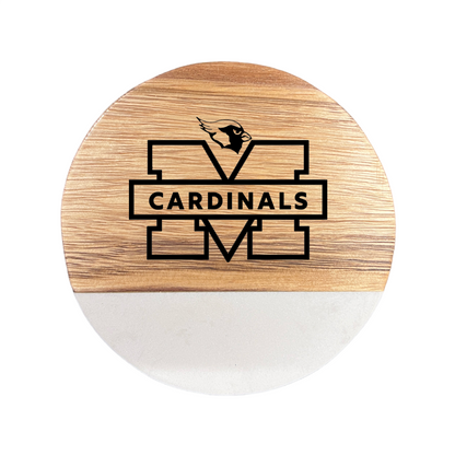 Team Spirit Marble and Wood Engraved Coaster