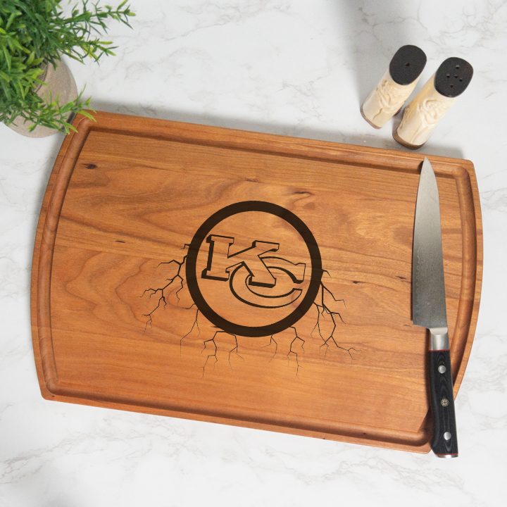 Thunder Strike Personalized Cutting Board with Juice Groove