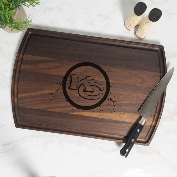 Thunder Strike Personalized Cutting Board with Juice Groove