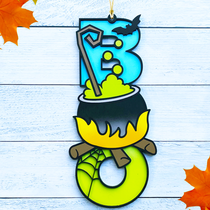 Sip & Craft Halloween Door Hanger