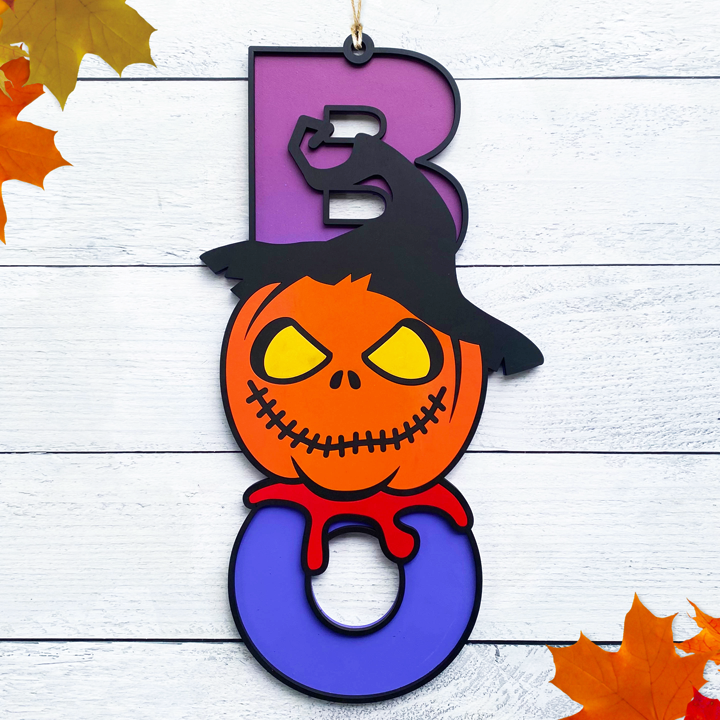 Sip & Craft Halloween Door Hanger