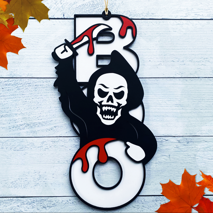 Sip & Craft Halloween Door Hanger